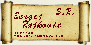 Sergej Rajković vizit kartica